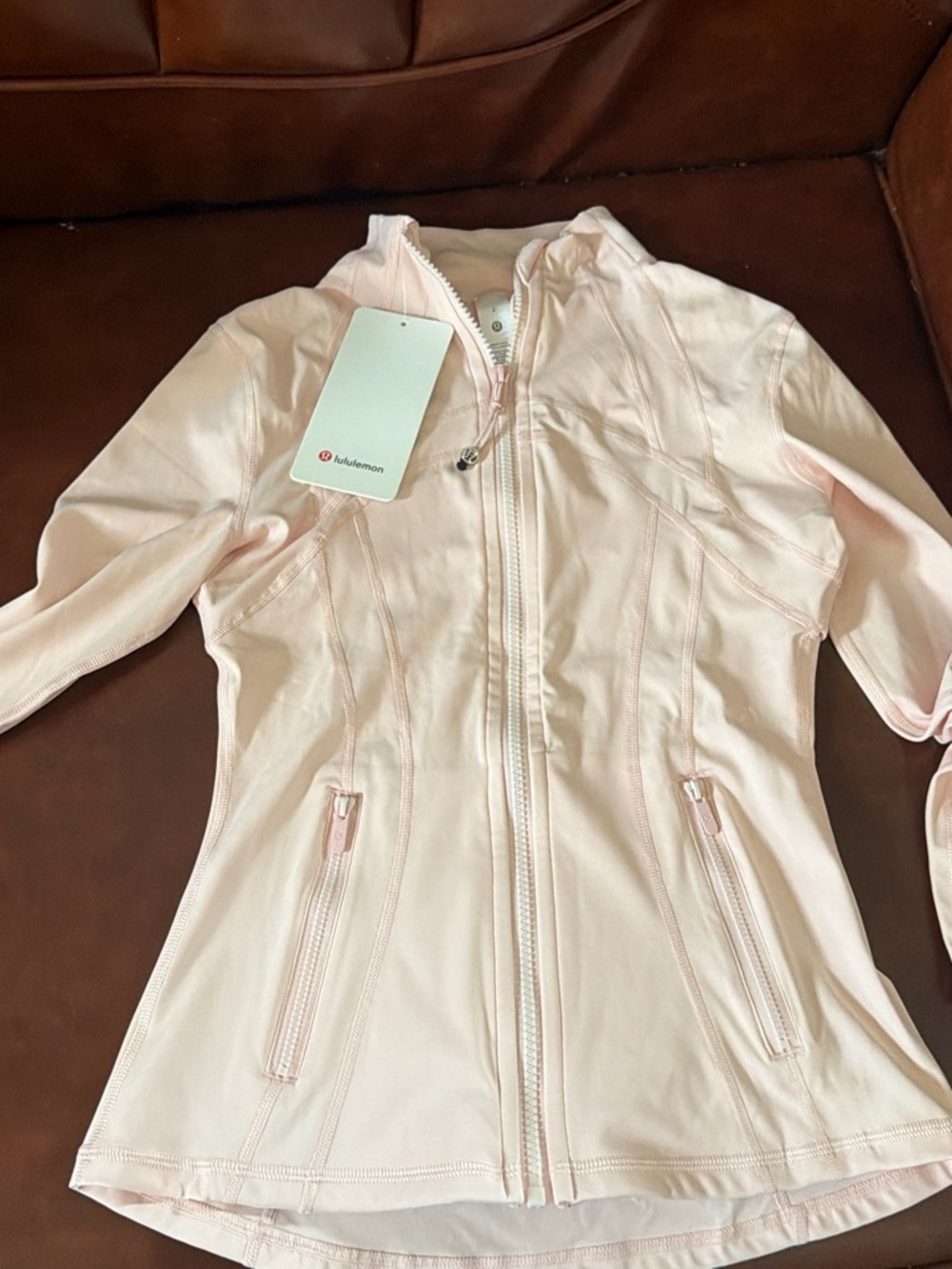 lululemon athletica Pale Pink Zip-Up Hoodie Jacket